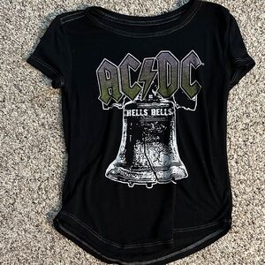 AC/DC Black and Gray Graphic Tee